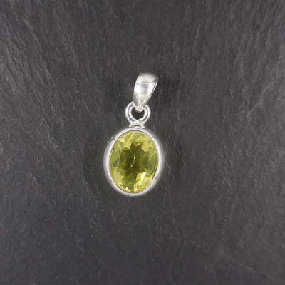 Lemon Citrin Anhänger Oval